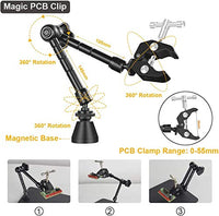 1 x RAW Customer Returns Helping Hands Soldering Aid, Third Hand Soldering Workstation Larger Heavy Duty Base with PBC Holder Flexible Arms with Hot Air Gun Holder Helping Hands with PCB Holder  - RRP €70.58