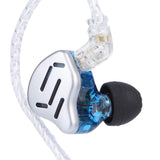 1 x RAW Customer Returns LINSOUL KZ Zax 1DD 7BA Hybrid Driver HiFi in-Ear Earphones with Zin Alloy Shell, Detachable 2 Pin 0.75mm OFC Cable Without Mic, Blue  - RRP €74.0