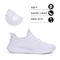 1 x RAW Customer Returns BUBUDENG Women s Shoes Gymnastics Running Shoes Women s Running Gymnastics Casual Walking Jogging Trekking Tennis Mesh Basketball Sport Outdoor Fitness Sports White EU41 - RRP €58.8