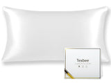 1 x RAW Customer Returns Texbee Silk Pillowcase 40x80cm for Hair and Skin 1PC Both Sides Natural Pillowcase Silk with Hidden Zipper Soft Breathable Smooth Standard Size-Ivory White - RRP €22.99