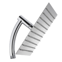 1 x RAW Customer Returns QOTSTEOS Shower Head with Hose - 8 Inch Square Rain Shower with Hand Shower Made of Stainless Steel, Water Saving Shower Head, 1.5 m High Pressure, Powerful Overhead Shower for Bathroom Silver  - RRP €25.99