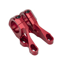 1 x RAW Customer Returns CYSKY Direct Mount Stem 31.8mm Clamp, 2 Pieces Lightweight Split Design for Dual Crown Forks Red  - RRP €45.99