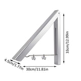 1 x Brand New Wall Drying Rack, Foldable Wall Coat Rack, Aluminum Foldable Drying Rack, Folding Wall Hanger, Retractable Wall Coat Rack, for Living Room, Bedroom, Bathroom, Balcony, Indoor - RRP €19.2