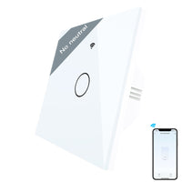 1 x RAW Customer Returns MoesGo wifi Smart wall switch with RF 433 control, No Neutral Wire Required, 1-way switch compatible with Smart Life and Tuya, Alexa and Google Home White 1 Gang - RRP €22.18