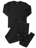 1 x RAW Customer Returns LAPASA Men s Inner Fleece Thermal Underwear Set, Thermal Undershirt Thermal Pants Functional Underwear M57, Black Warmer , S - RRP €31.73