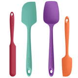 1 x RAW Customer Returns U-Taste 315 Heat Resistant Silicone Spatulas, Non-Stick Rubber Dough Scraper, Seamless One-Piece Design for Cooking, Baking, Mixing 4 Pack, Colorful  - RRP €21.84