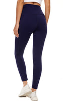 1 x Brand New BATHRINS Thermal Leggings Women s Lined High Waist Warm Thermal Leggings with Mobile Phone Compartment Sports Leggings Long Fleece Thick Leggings Winter Yoga Pants Running Pants Navy Thermal, XL  - RRP €23.18