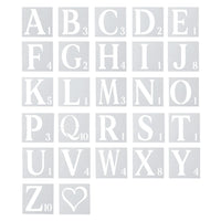 1 x RAW Customer Returns AIEX 27pcs Letter Stencils 15cm Reusable Plastic Letter and Number Stencils Alphabet Stencils Number Stencils for Art Drawings Crafting DIY Writing - RRP €10.55