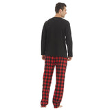 1 x RAW Customer Returns LANBAOSI Men s Long Two-Piece Pajamas Men s Long Warm Winter Long Sleeve Shirt Pajama Bottoms Fleece Checked Pajama Bottoms - RRP €29.23