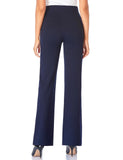 1 x RAW Customer Returns Tapata women s 71cm 76cm 81cm 86cm bootcut stretch pants high waist women s office pants work pants tummy control long elegant flared pants casual pants yoga pants 76cm dark blue L - RRP €45.37