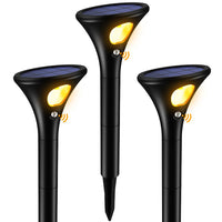 1 x RAW Customer Returns Ainostone Solar Lamps with Motion Sensor Outdoor 3 Pack Solar Lights 1500mAh Solar Spotlight Super Bright Warm White LED Solar Spotlight Auto On Off IP65 Waterproof for Garden Garage Patio Path House Yard - RRP €37.99