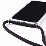 1 x RAW Customer Returns 2ndSpring mobile phone chain protective case compatible with Samsung Galaxy A8 Plus 2018 mobile phone case with strap, collar lanyard silicone case, silver - RRP €20.4