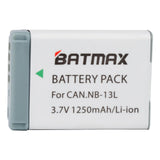 1 x RAW Customer Returns Batmax NB-13L battery for Canon PowerShot G5X, G5X Mark II, G7X, G7X Mark II, G7 X Mark III, SX720 HS, SX730 HS, SX740 HS, SX620 HS, G1X Mark III, G9X, G9X Mark II - RRP €38.3