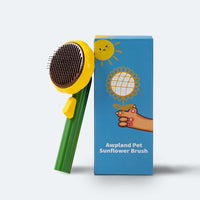 5 x Brand New Awpland Sunflower Brush for Cats Dogs, Self-Cleaning Pet Brush for Long and Short Hair, Effective One-Click Removal for Knots Undercoat - RRP €78.0