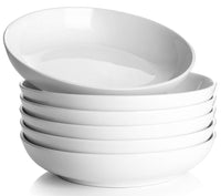 1 x RAW Customer Returns Y YHY pasta plate, 21.6x4.5 cm soup plate, 6-piece pasta bowl, salad bowl, deep plate, ideal for pasta, soups and salad, pasta bowls, soup bowl, large bowls, 880 ml, white - RRP €47.82