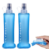 1 x RAW Customer Returns CybGene Foldable Sports Water Bottle, Flask Bottle TPU Drinking Bottle Bicycle, BPA-Free, Durable, Tasteless, Outdoor Water Container for Hiking, Jogging, Camping and Climbing Blue, 250ml 2  - RRP €17.99