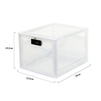 1 x RAW Customer Returns Theo Cleo Medicine Storage Box, Lockable Transparent Box for Cell Phones, Candy, Snacks, Personal Safe Personal Safe Foldable White  - RRP €25.2