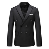 1 x RAW Customer Returns KUDORO Suit Men Suits Slim Fit 2 Piece Men s Suits Two Buttons for Wedding Business Men s Suit Jacket Trousers Black, L  - RRP €83.99