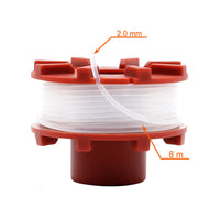 1 x RAW Customer Returns SWNKDG 6 pieces thread spools for Einhell lawn trimmer GE-CT 36 30 Li E Solo replacement thread spool length 8 m, diameter 2 mm  - RRP €21.99