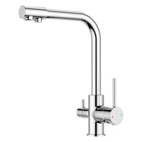 1 x RAW Customer Returns FORIOUS Kitchen Faucet, 3-Way Osmosis Kitchen Faucets Two-Handle Sink, 360 Single-Handle Kitchen Faucet with Drinking Water Spout, Polished Chrome - RRP €60.99