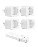 1 x RAW Customer Returns DEWENWILS radio sockets with remote control, plug-in on off radio wall switch, radio socket set, 16A 3680W, expandable light switch for holiday decorations, 30M range, pre-programmed, set of 4 white - RRP €28.22