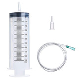 1 x RAW Customer Returns Gobesty Large Syringe with Hose, 550ml Industrial Syringe, Plastic Syringe, Plastic Syringe Reusable for Scientific, Industrial Laboratories, Animal Feeding, Trade Fairs - RRP €12.1