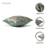 1 x RAW Customer Returns Encasa Homes Decorative Cushion Cover 50 x 50 cm T1 Timeless Floral Digital Print Large Square Pillow Case for Chair Seat Bed Office and Home Set of 2 - RRP €21.14