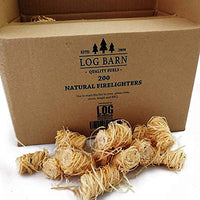 1 x RAW Customer Returns Log-Barn Wood Wool Natural Wood Fire Lighters Eco Friendly 200 Pieces Per Pack Ideal for lighting fires in ovens, barbecue grills, pizza ovens and smokers - RRP €21.99