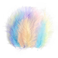 1 x RAW Customer Returns Raibertin Soft Turkey Marabou Feathers for DIY Crafts Earrings DIY Dream Catcher White  - RRP €36.0