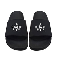 3 x Brand New BLACK ELVIS CLOTHING Black elegant slide sandals for men and women - Ideal at the pool, on the beach and at home - Breathable sweatband and non-slip rubber sole - RRP €72.57