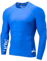 1 x RAW Customer Returns LAFROI Men s Rash Guard Long Sleeve UPF 50 Compression Shirt CLYYB Asym Blue,M - RRP €24.99