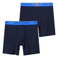 1 x Brand New BIATWOWR Men s Boxers Anti Chafing Underwear Short Horizontal Fly Long Leg Boxer Shorts Men Sexy Underwears Blue L - RRP €27.6