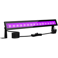 1 x RAW Customer Returns Onforu 27W LED black light, UV bar black light lamp with plug, IP66 waterproof UV spotlight outdoor, fluorescence with 60 LEDs, UV light tube with switch for party, decoration, disco - RRP €35.28