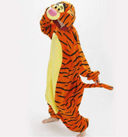 1 x RAW Customer Returns Kigurumi Pajamas Jumpsuit Animal Costume for Carnival, Halloween, Party, Cosplay One-piece in Flannel, Soft and Comfortable Height 148cm-158cm S, Tiger  - RRP €30.99