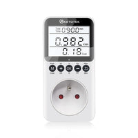 1 x RAW Customer Returns KETOTEK Electricity Monitor, Electrical Consumption Meter, Energy Consumption Meter with Backlit LCD Screen, Plug Current Meter - RRP €129.99