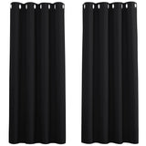 1 x RAW Customer Returns PONY DANCE Thermal Curtain Opaque Curtains 2-Set H 158 x W 132 cm Blackout Curtains for Bedroom Eyelet Curtain Black Opaque Curtains Short - RRP €37.95