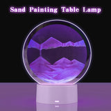 1 x RAW Customer Returns Joycabin Sand Pattern to Return, 3D Dynamic with LED Light and Remote Control, 360 Rotation Hourglass, Sandscape Lights, Moving Art for Home, Office, Decoration, Desktop Art Purple  - RRP €22.8