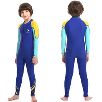 1 x RAW Customer Returns ZCCO Kids Wetsuit, 2.5mm Neoprene Thermal Swimsuit, Youth Swimsuit for Boys and Girls Warm Suit with Long Sleeves for Diving, Swimming, Surfing... Light Blue, XXS  - RRP €43.16