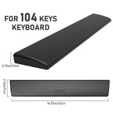 1 x RAW Customer Returns Wrist Rest for 104 Keys Full Size Keyboard Anti-Slip Rubber Feet Memory Foam Wrist Pad Support for Computer Laptop Typing Working Gaming 16.9 2.8 0.8 inch, Black - RRP €14.99