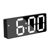 1 x RAW Customer Returns Alarm Clock, LED Display, Digital Mirror Alarm Clock, Battery Plug, Dual-Purpose Clock, Snooze Function, Night Mode, Alarm Clock, Suitable for Bedroom, Office, White - RRP €13.36