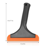 1 x RAW Customer Returns FOSHIO Silicone Window Squeegee, Small Window Squeegee Car, Shower Squeegee, Small Squeegee for Car, Window Cleaner Bathroom, Windshield Cleaning Black - RRP €9.06