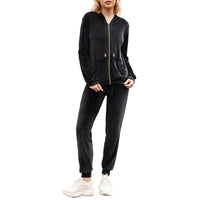 1 x RAW Customer Returns MAVIS LAVEN jogging suit women set tracksuit two-piece women sports suit polyester leisure suit hooded jacket sports pants S-XXL - RRP €29.23