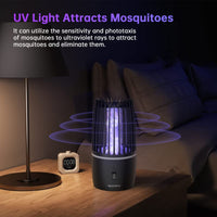 1 x RAW Customer Returns Insect killer, 4000 mAh insect killer electric mosquito lamp, 2 in 1 mosquito trap mosquito killer UV lamp, electric mosquito trap mosquito lamp for bedroom camping garden indoor and outdoor - RRP €30.24