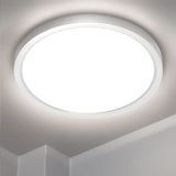 1 x RAW Customer Returns IAB LED ceiling light 18W ceiling lamp LED 4000K modern round white lamps IP44 waterproof bathroom lamp, ultra thin diameter 23cm LED panel ideal for bathroom living room bedroom balcony kitchen children s room - RRP €19.15