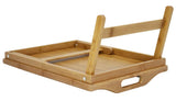 1 x RAW Customer Returns KKTONER Bed Tray Serving Tray Breakfast Tray Bamboo with Folding Feet Bedside Table - RRP €21.99