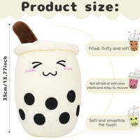 1 x RAW Customer Returns lzndeal 35 cm bubble tea cuddly toy, bubble tea cushion, bubble tea plush toy, large soft doll, tea cup cushion, birthday gift for Christmas - RRP €9.25