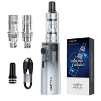 1 x RAW Customer Returns VAPTIO Cosmo Nebula Electronic Cigarette Kit 1500mAh 25W Starter Kit with Cosmo Mesh Coil 2 pieces 1.6ohm C1S 0.7ohm C5 , nicotine-free liquid silver  - RRP €32.99