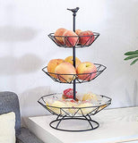 1 x RAW Customer Returns Hossejoy Fruit Basket, 3 Tier Serving Basket Fruit Bowl Snack Display Stand, Perfect for Fruits, Vegetables, Snacks, Household Items and Much More Black  - RRP €17.14