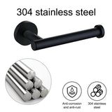 6 x Brand New toilet paper holder 304 Stainless Steel 1 Piece Toilet paper holder for bathroom and toilet Toilet paper roll holder Stainless steel tissue holder Suitable for bathroom, kitchen Black  - RRP €136.8