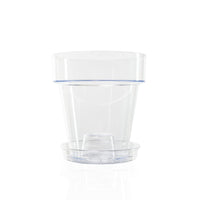 1 x RAW Customer Returns Kalapanta orchid pot transparent made of plastic with drainage holes and saucer 2, 16 cm  - RRP €25.9